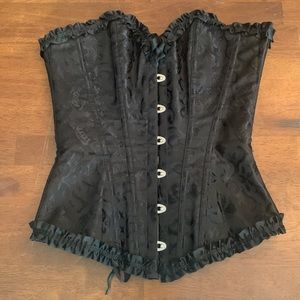 Black lace up corset XS